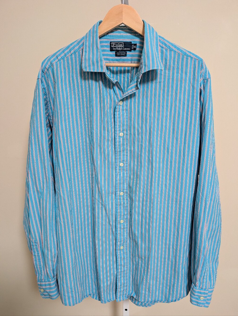1990s Polo Ralph Lauren Westerton Striped Button Down Shirt XL Preppy